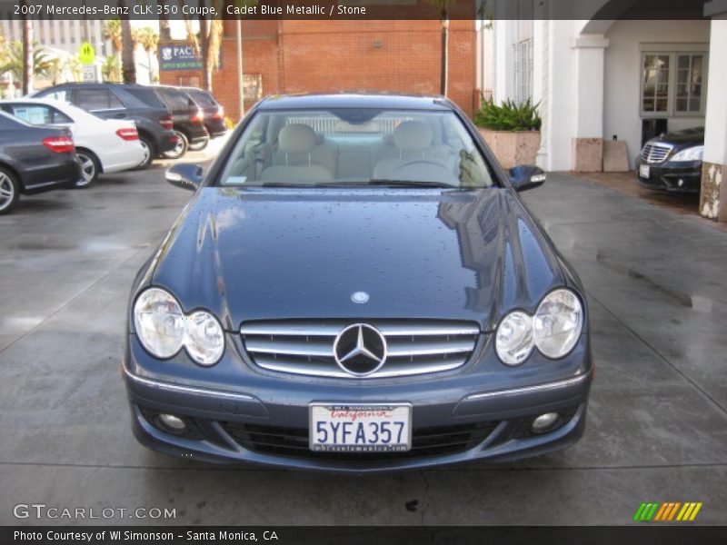 Cadet Blue Metallic / Stone 2007 Mercedes-Benz CLK 350 Coupe