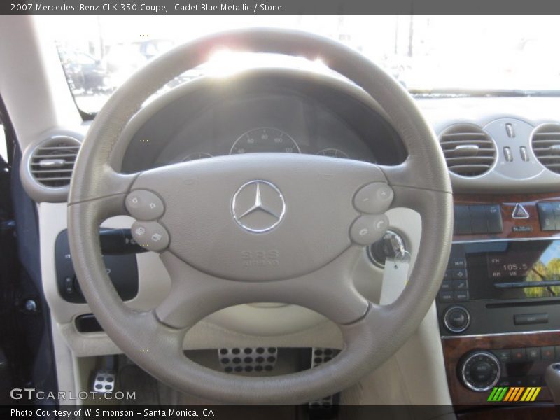Cadet Blue Metallic / Stone 2007 Mercedes-Benz CLK 350 Coupe