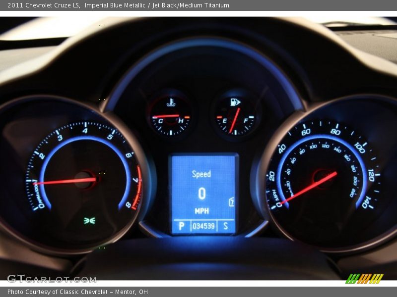 Imperial Blue Metallic / Jet Black/Medium Titanium 2011 Chevrolet Cruze LS