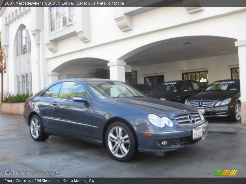 Cadet Blue Metallic / Stone 2007 Mercedes-Benz CLK 350 Coupe