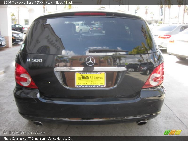 Black / Black 2006 Mercedes-Benz R 500 4Matic
