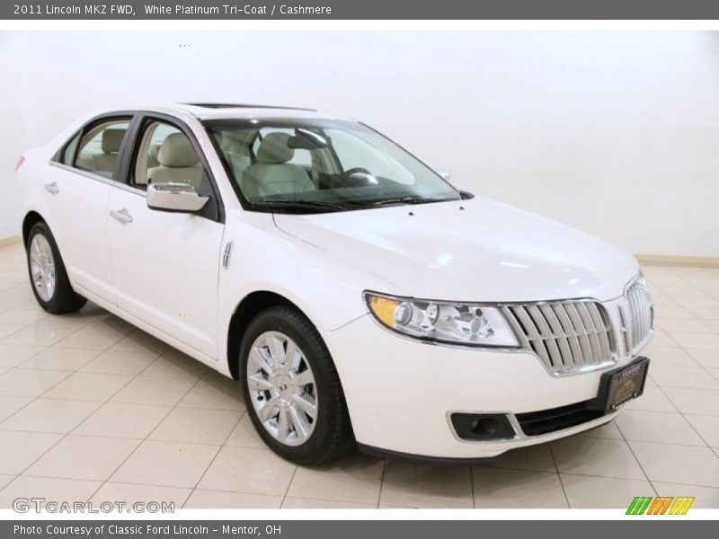 White Platinum Tri-Coat / Cashmere 2011 Lincoln MKZ FWD