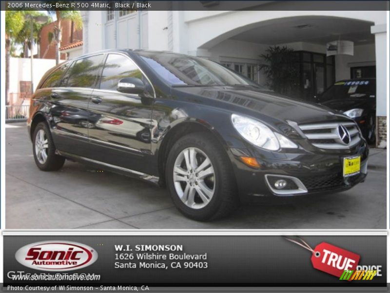 Black / Black 2006 Mercedes-Benz R 500 4Matic