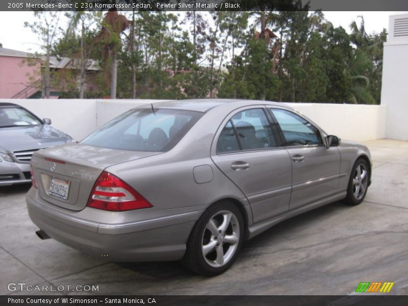 Pewter Silver Metallic / Black 2005 Mercedes-Benz C 230 Kompressor Sedan
