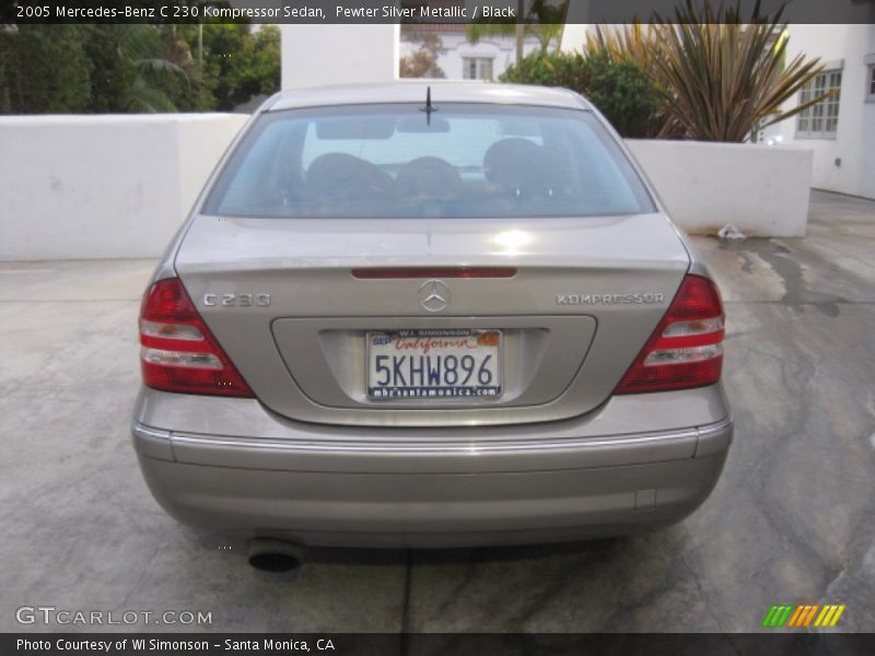 Pewter Silver Metallic / Black 2005 Mercedes-Benz C 230 Kompressor Sedan