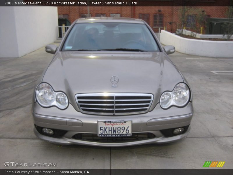 Pewter Silver Metallic / Black 2005 Mercedes-Benz C 230 Kompressor Sedan