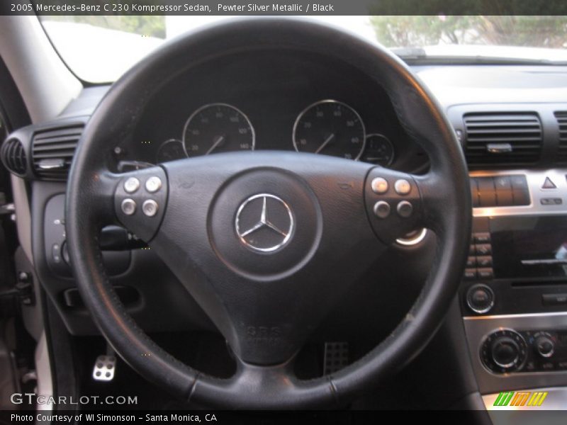 Pewter Silver Metallic / Black 2005 Mercedes-Benz C 230 Kompressor Sedan