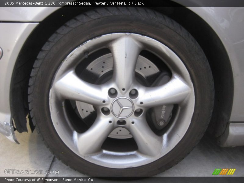 Pewter Silver Metallic / Black 2005 Mercedes-Benz C 230 Kompressor Sedan