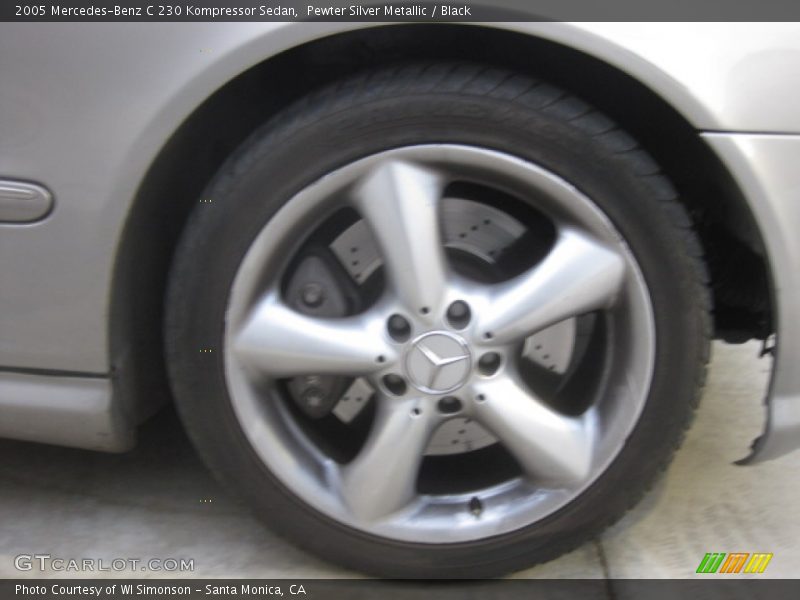 Pewter Silver Metallic / Black 2005 Mercedes-Benz C 230 Kompressor Sedan