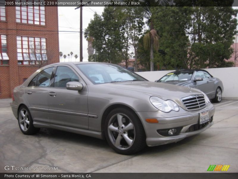 Pewter Silver Metallic / Black 2005 Mercedes-Benz C 230 Kompressor Sedan