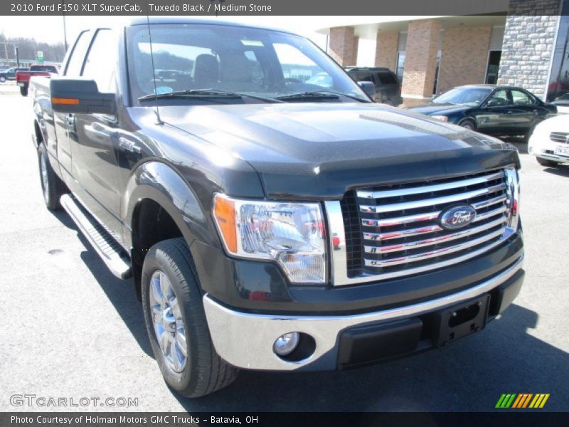 Tuxedo Black / Medium Stone 2010 Ford F150 XLT SuperCab