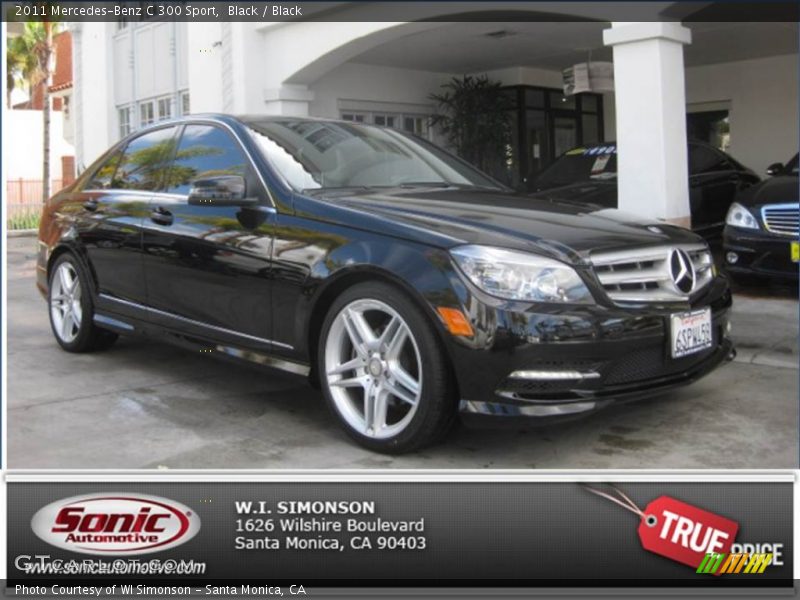 Black / Black 2011 Mercedes-Benz C 300 Sport