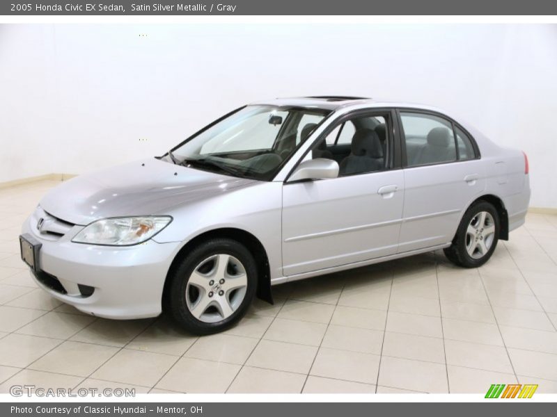 Satin Silver Metallic / Gray 2005 Honda Civic EX Sedan