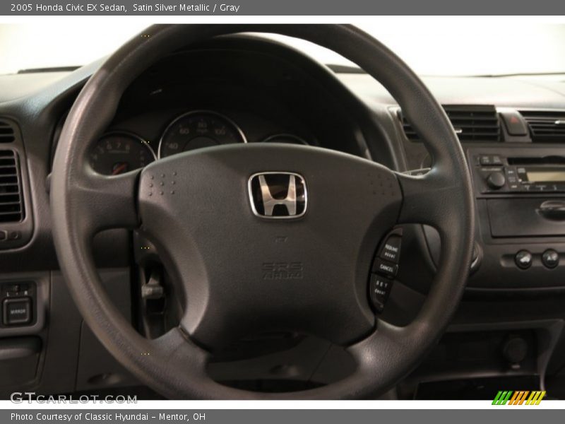 Satin Silver Metallic / Gray 2005 Honda Civic EX Sedan