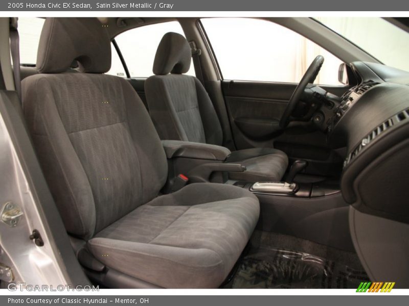 Satin Silver Metallic / Gray 2005 Honda Civic EX Sedan