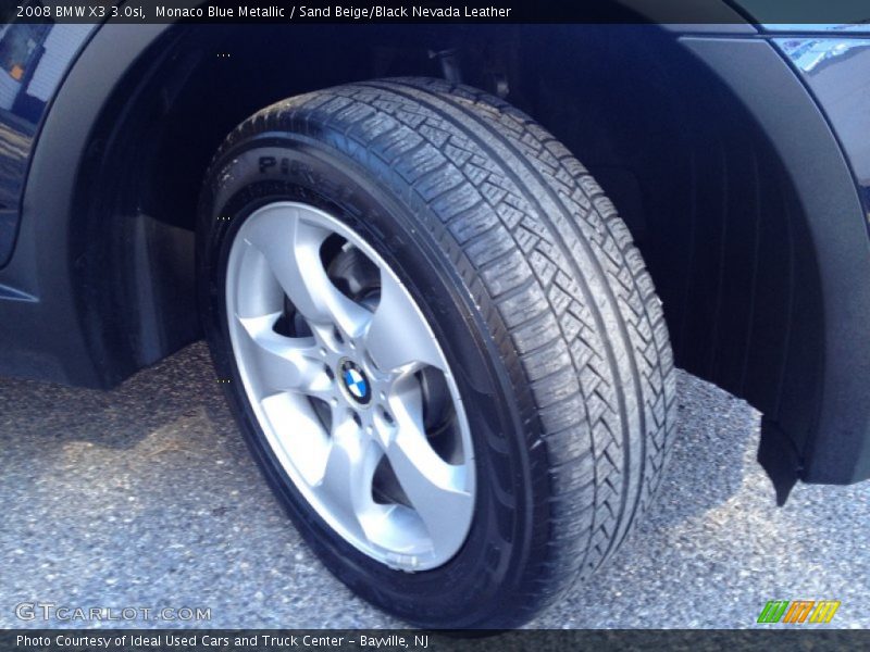 Monaco Blue Metallic / Sand Beige/Black Nevada Leather 2008 BMW X3 3.0si