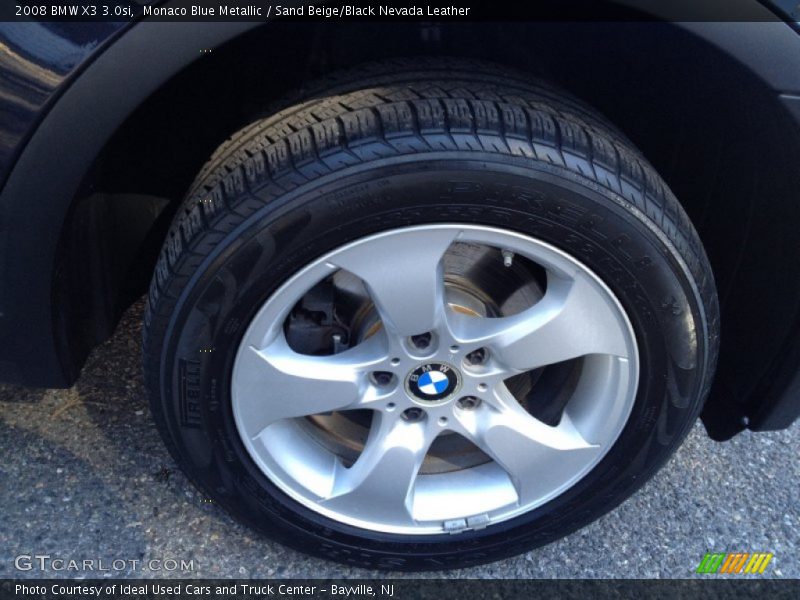 Monaco Blue Metallic / Sand Beige/Black Nevada Leather 2008 BMW X3 3.0si