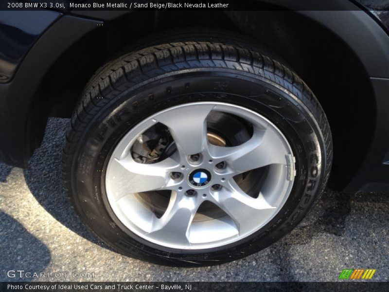 Monaco Blue Metallic / Sand Beige/Black Nevada Leather 2008 BMW X3 3.0si