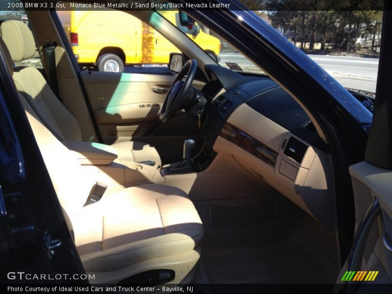 Monaco Blue Metallic / Sand Beige/Black Nevada Leather 2008 BMW X3 3.0si