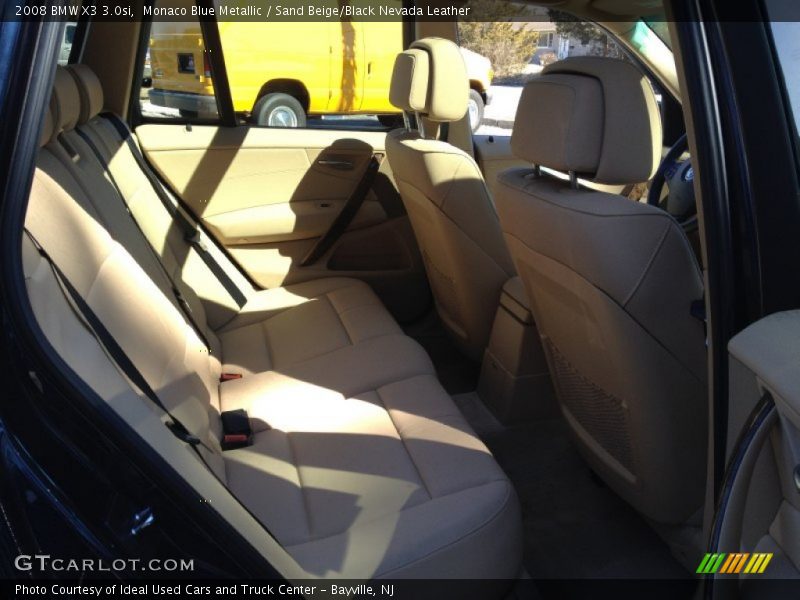 Monaco Blue Metallic / Sand Beige/Black Nevada Leather 2008 BMW X3 3.0si