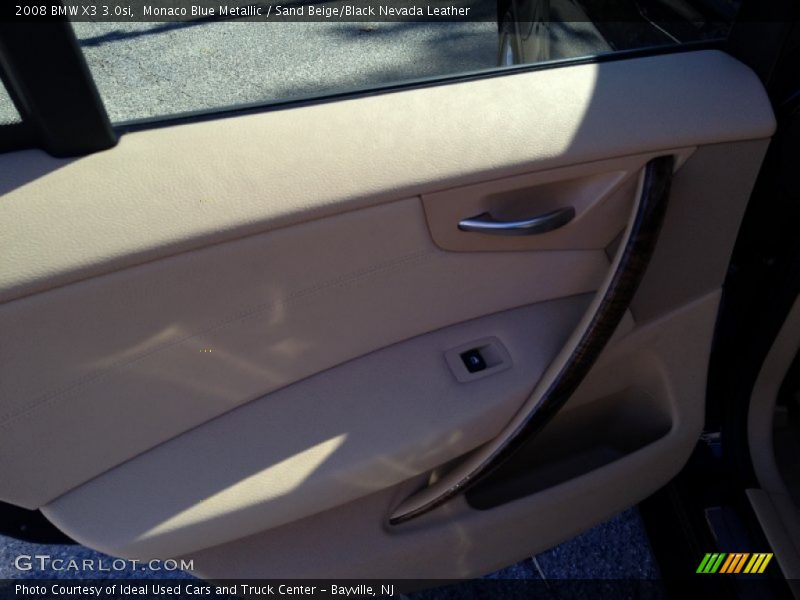 Monaco Blue Metallic / Sand Beige/Black Nevada Leather 2008 BMW X3 3.0si