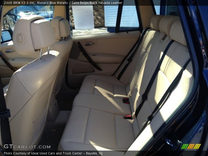Monaco Blue Metallic / Sand Beige/Black Nevada Leather 2008 BMW X3 3.0si
