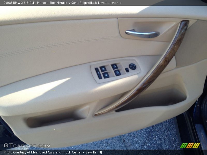 Monaco Blue Metallic / Sand Beige/Black Nevada Leather 2008 BMW X3 3.0si