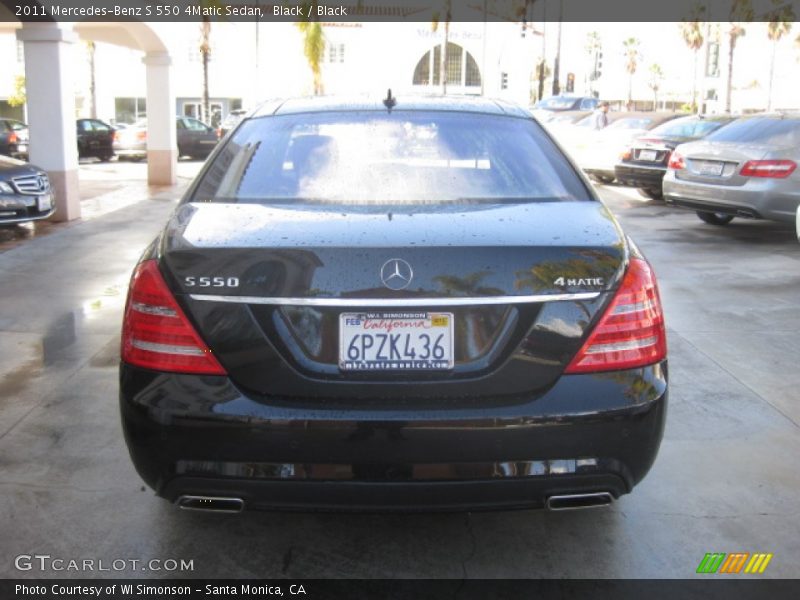 Black / Black 2011 Mercedes-Benz S 550 4Matic Sedan