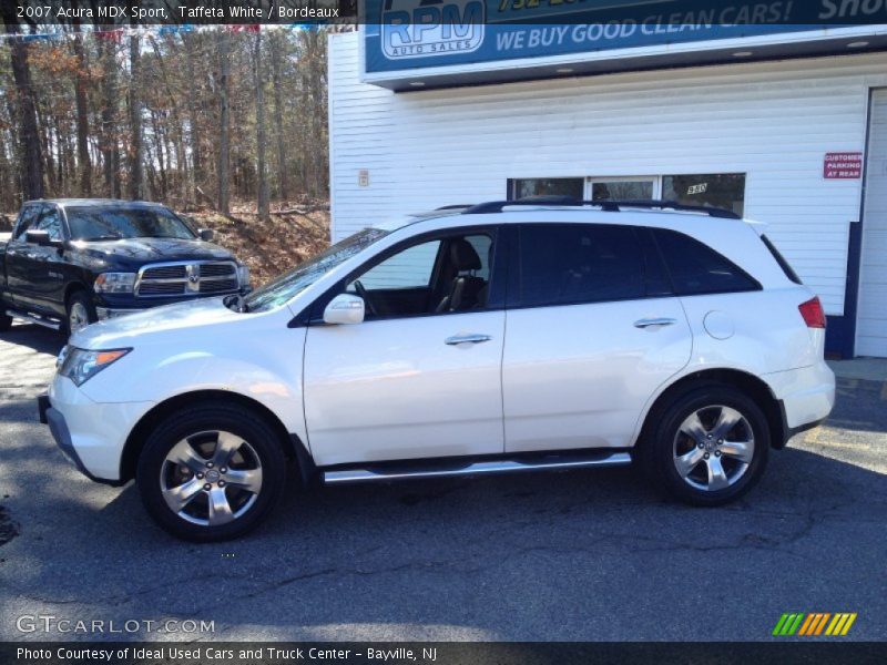 Taffeta White / Bordeaux 2007 Acura MDX Sport