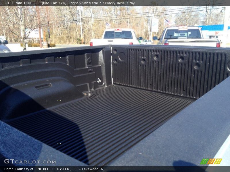 Bright Silver Metallic / Black/Diesel Gray 2013 Ram 1500 SLT Quad Cab 4x4