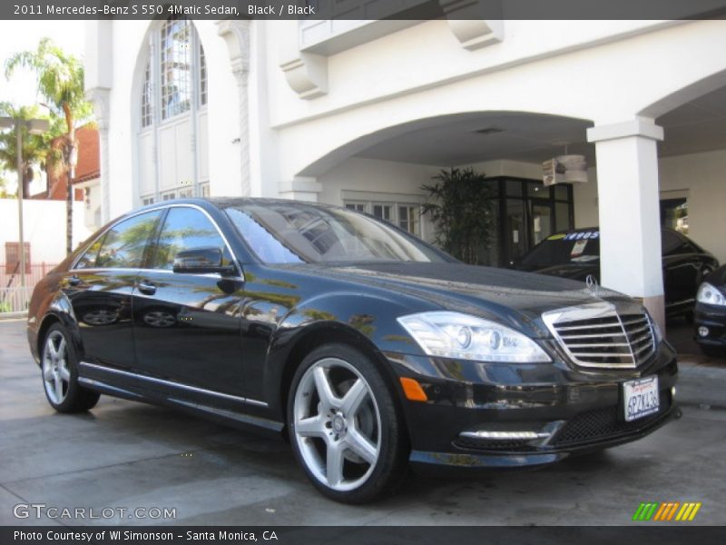 Black / Black 2011 Mercedes-Benz S 550 4Matic Sedan