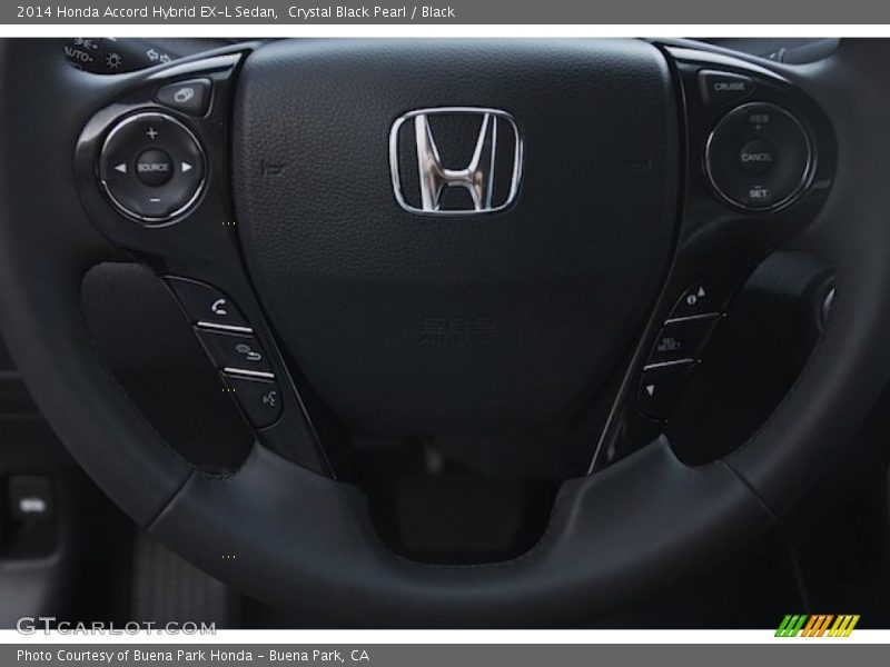 Crystal Black Pearl / Black 2014 Honda Accord Hybrid EX-L Sedan