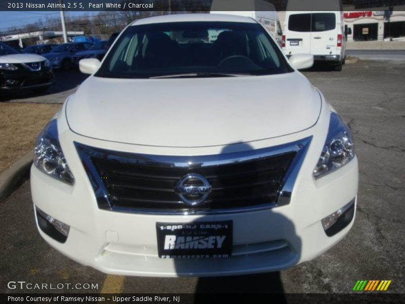 Pearl White / Charcoal 2013 Nissan Altima 2.5 S