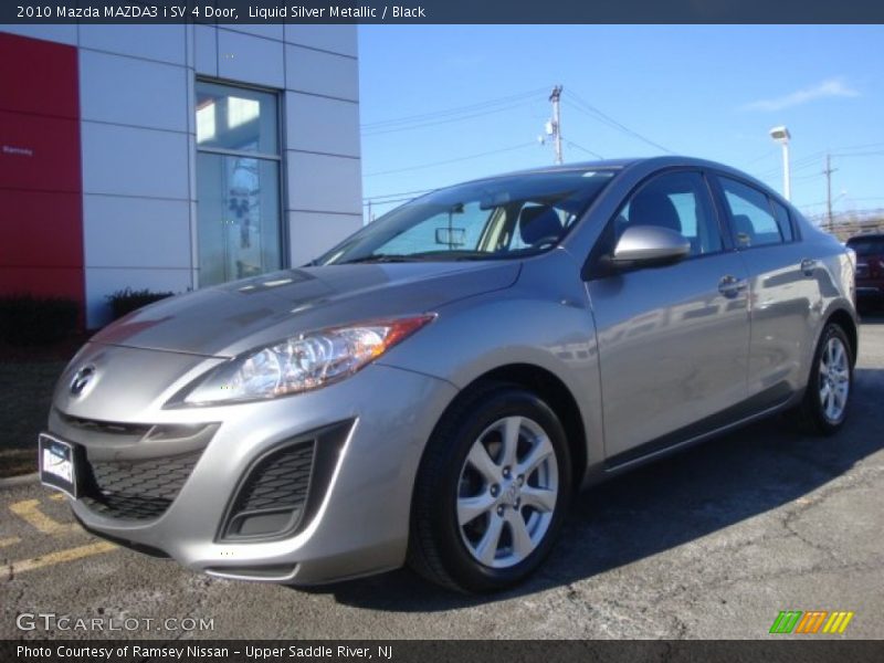 Liquid Silver Metallic / Black 2010 Mazda MAZDA3 i SV 4 Door