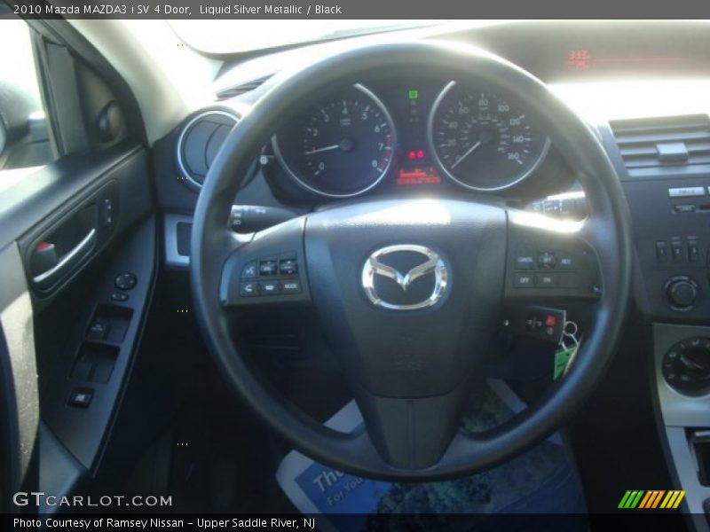 Liquid Silver Metallic / Black 2010 Mazda MAZDA3 i SV 4 Door