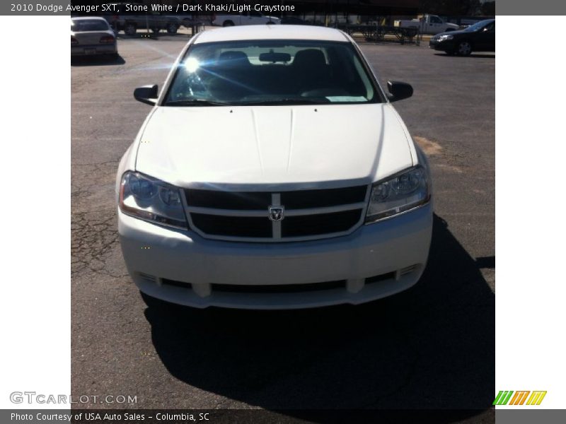 Stone White / Dark Khaki/Light Graystone 2010 Dodge Avenger SXT