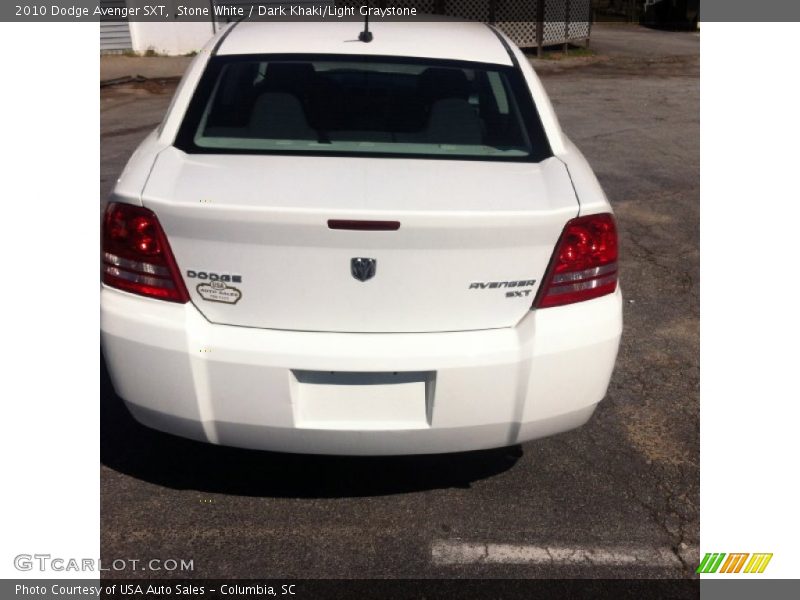 Stone White / Dark Khaki/Light Graystone 2010 Dodge Avenger SXT