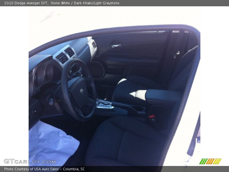 Stone White / Dark Khaki/Light Graystone 2010 Dodge Avenger SXT