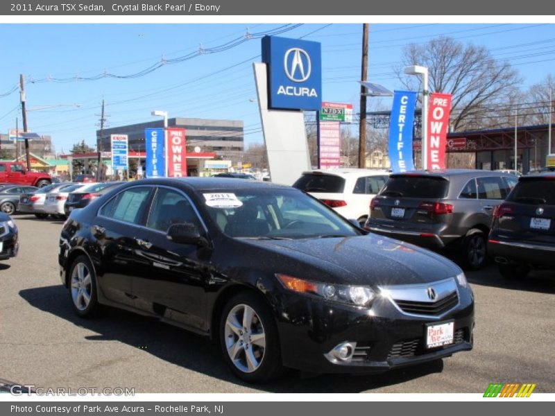 Crystal Black Pearl / Ebony 2011 Acura TSX Sedan