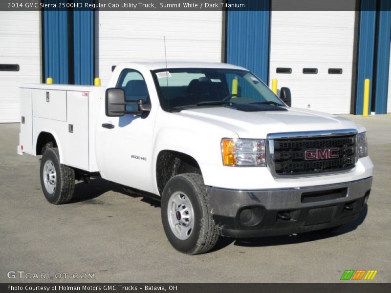 Summit White / Dark Titanium 2014 GMC Sierra 2500HD Regular Cab Utility Truck