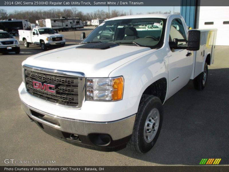 Summit White / Dark Titanium 2014 GMC Sierra 2500HD Regular Cab Utility Truck