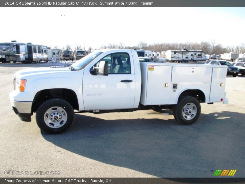 Summit White / Dark Titanium 2014 GMC Sierra 2500HD Regular Cab Utility Truck