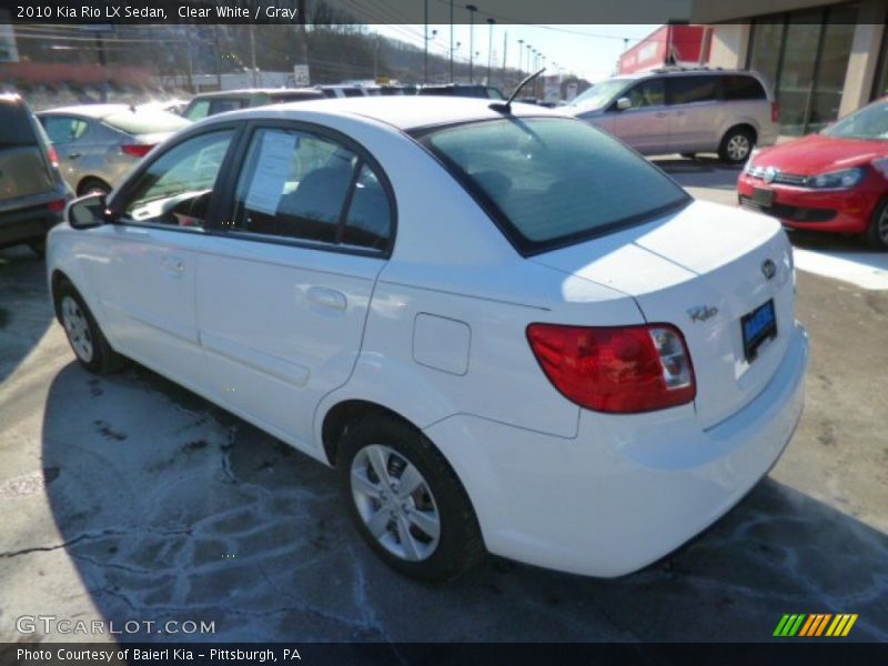 Clear White / Gray 2010 Kia Rio LX Sedan