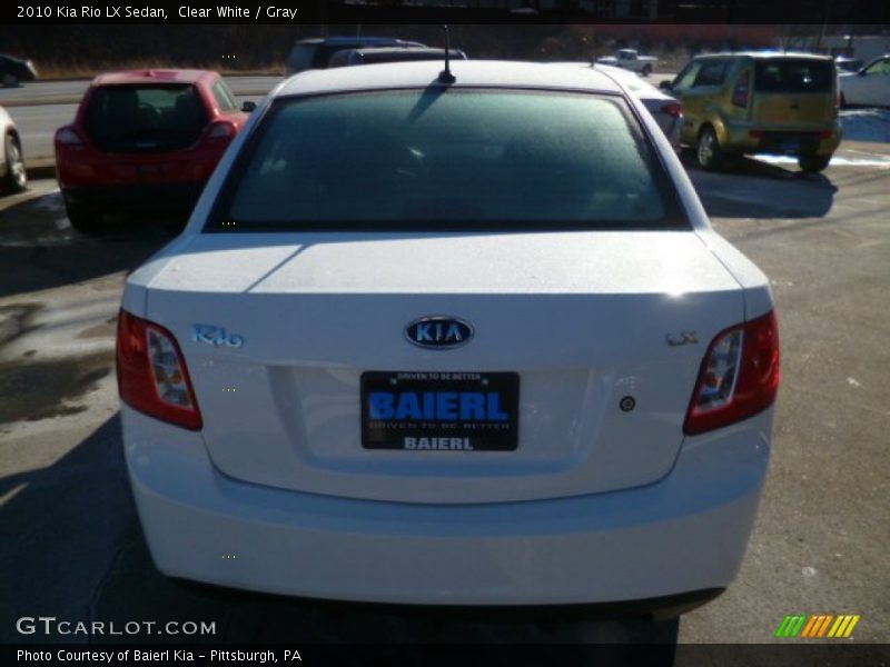 Clear White / Gray 2010 Kia Rio LX Sedan