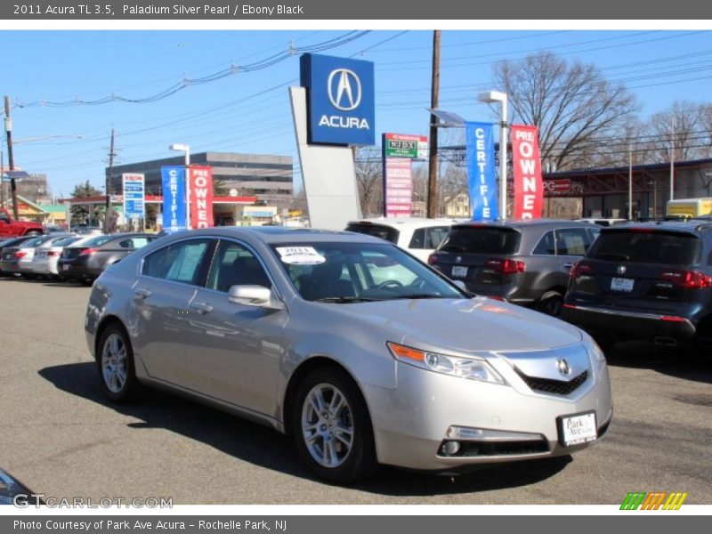 Paladium Silver Pearl / Ebony Black 2011 Acura TL 3.5