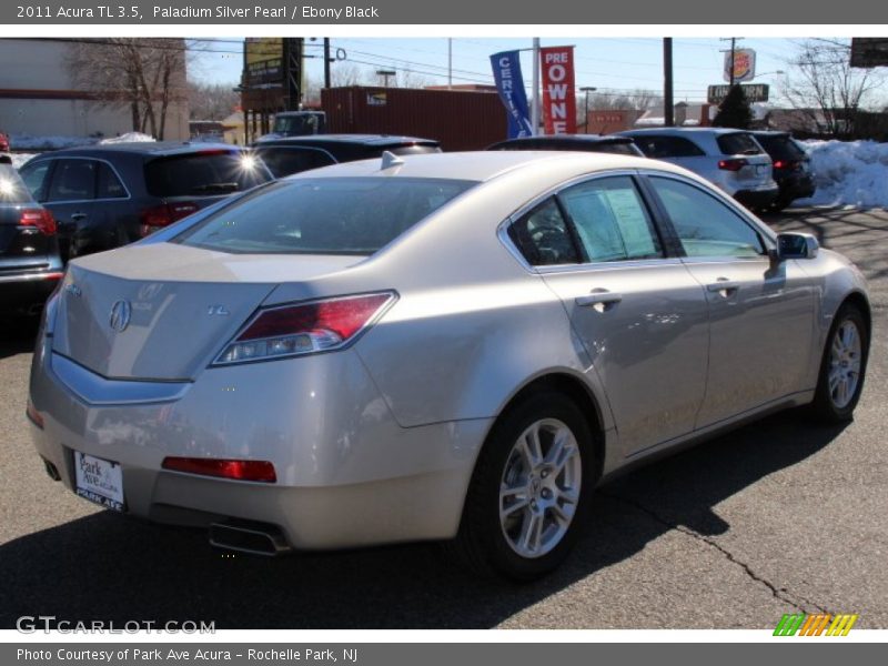 Paladium Silver Pearl / Ebony Black 2011 Acura TL 3.5