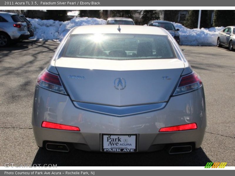 Paladium Silver Pearl / Ebony Black 2011 Acura TL 3.5