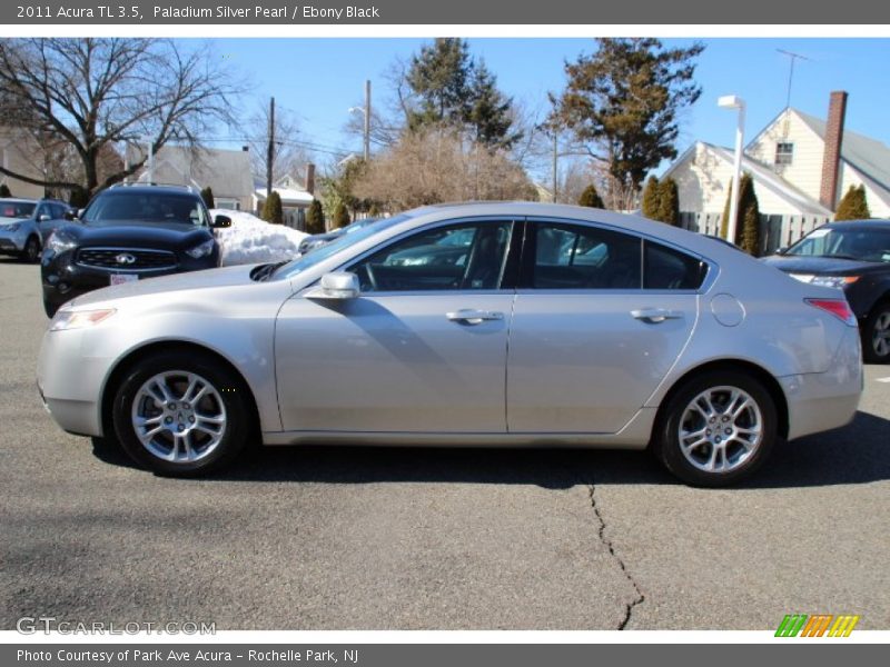 Paladium Silver Pearl / Ebony Black 2011 Acura TL 3.5