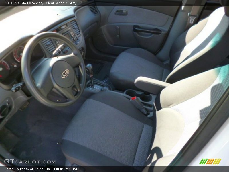 Clear White / Gray 2010 Kia Rio LX Sedan