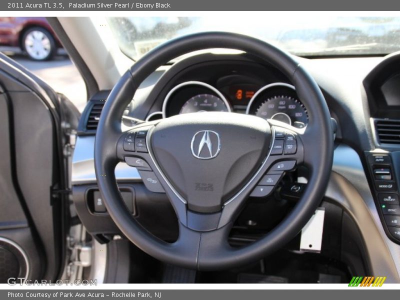 Paladium Silver Pearl / Ebony Black 2011 Acura TL 3.5